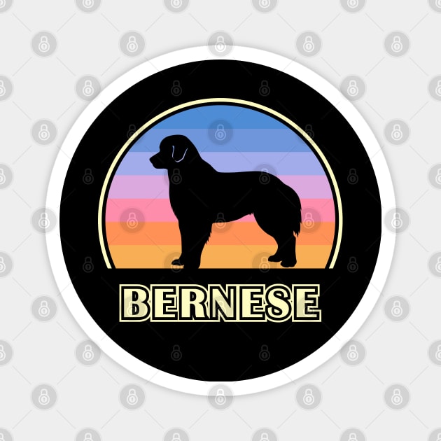 Bernese Mountain Dog Vintage Sunset Dog Magnet by millersye